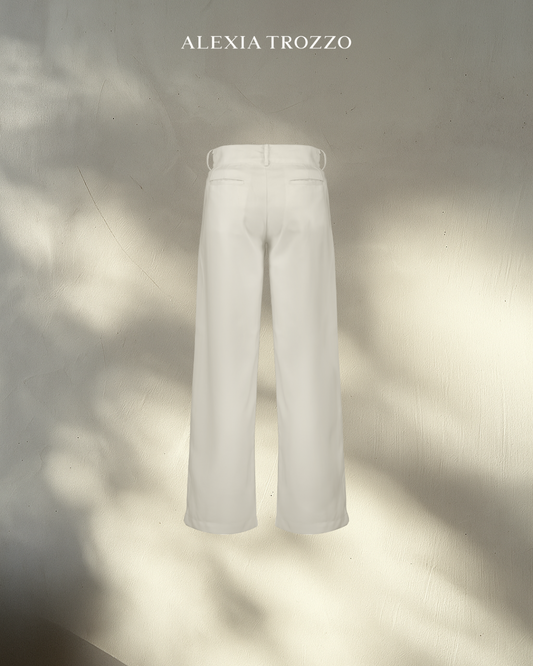 True Fit Tailored Pants - Off White